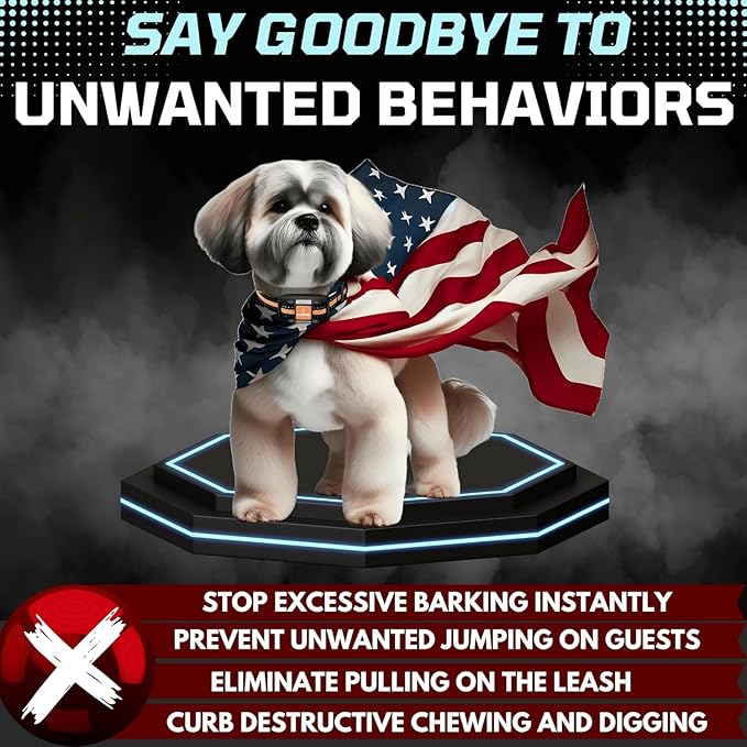 Dog Shock Collar with Remote, Unmatched 4-Mile Range, Night-Light Mode, Training Guide Included, 124 Training Levels & 4 Modes, Beep Vibration Shock, Waterproof Rechargeable, Fits All Dogs (2 Collars)