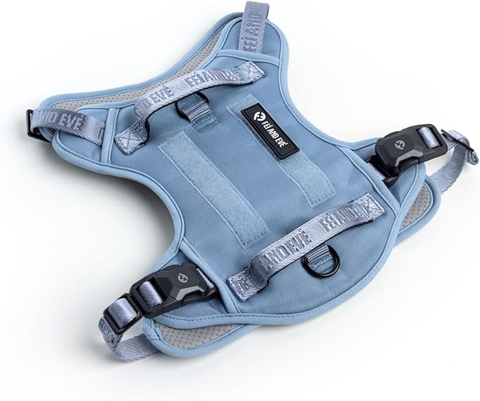 2025 New Edition, Fei & Eve MagEase Dog Harness - 3-Second Magnetic Buckles | 3-Point No-Pull Control | Heavy-Duty 900D Nylon | Dual Safety Handles | Breathable Mesh | Adjustable Fit | X-Large, Blue