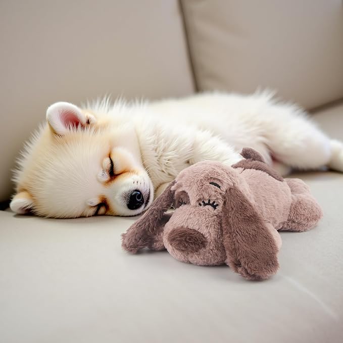 BEVERLYSHARK Beverly Shark Puppy Heartbeat Toy Dog Anxiety Relief Calming Aid Puppy Heartbeat Stuffed Animal Behavioral Training Sleep Aid Comfort Soother Plush Toy for Puppies Cats