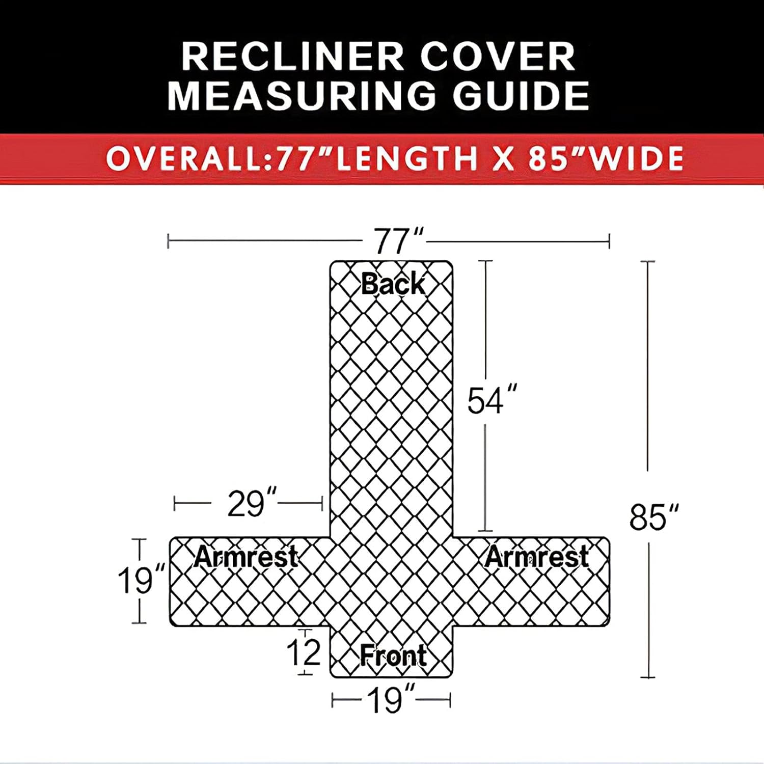 Easy-Going Recliner Sofa Slipcover Reversible Sofa Cover Water Resistant Couch Cover Furniture Protector with Elastic Straps for Pets Kids Children Dog Cat (Recliner, Blue/Ivory)