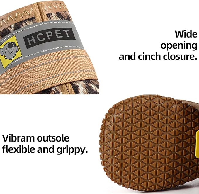 Dog Shoes for Small Dogs, Dog Boots & Paw Protectors for Hardwood Floors, Outdoor Dog Booties for Hot Pavement Winter Snow Hiking, Waterproof Dog Shoes with Reflective Strips Size 1