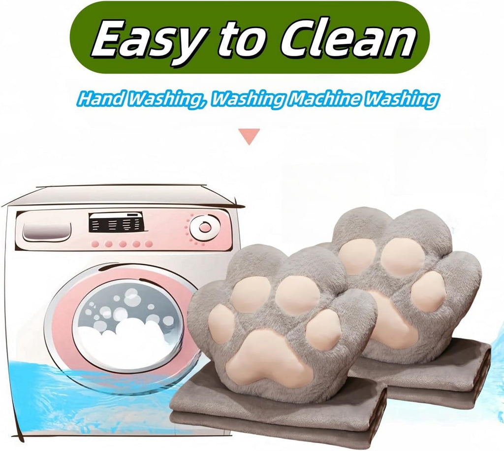 RYOLOY Cat Paw Warm Hand Pillow,with 67 * 39Inch Travel Blanket,3 in 1 Travel Pillow and Blanket Set,for Car Office Camping Essentials.