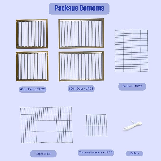 15" H Chicken Pigeon Trap Cage Birdcage Small Animal Trap Cage with Escape-Proof Design for Bird Turkey Duck Dove (23.6" L x 15.7" W x 15.7" H)