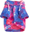 Mklhgty Tie Dye Dog Hoodie, Winter Coat for Small Dogs - Ultra-Soft Adjustable Warm Hood, Breathable Comfort Fabric for Daily Use