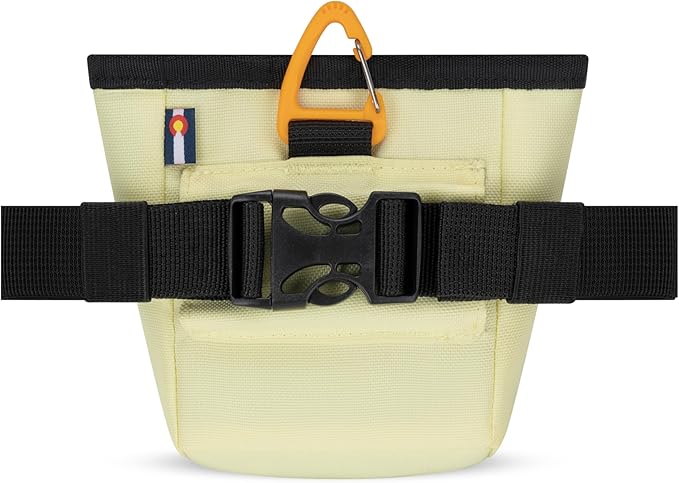 OllyDog Goodie Treat Bag, Dog Treat Pouch, Waist Belt Clip for Hands-Free Training, Magnetic Closure, Dog Training and Behavior Aids, Three Ways to Wear (Sol)