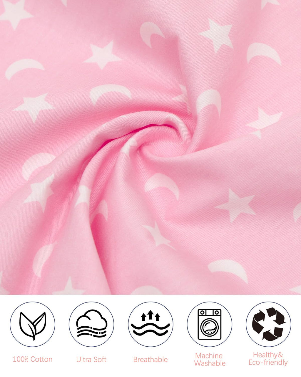 ALVABABY Toddler Pillowcases Fits 14x20in,13x18in Kids Cotton Baby 2 Packs Envelope Kids Pillow Cover for Boy Girl Sleeping Travel 2L-FTP18A