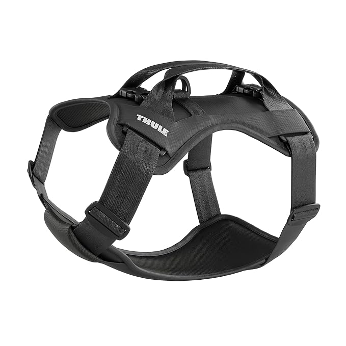 Thule Cappy Dog Harness M - Crash-Tested for Safety - Seatbelt passthrough - Adjustable & Easy to Clean - Padded Breathable mesh Panels - Leash Loop - Step-in Design