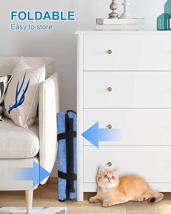 Soft-Sided Large Cat Carrier for 2 Cats, Spacious Foldable Pet Travel Carrier for Large Cats up to 25 Lbs, Double Cat Bag with Shoulder Strap, 20x13x13 Inch, Fits Maine Coon and Small Dogs, Blue