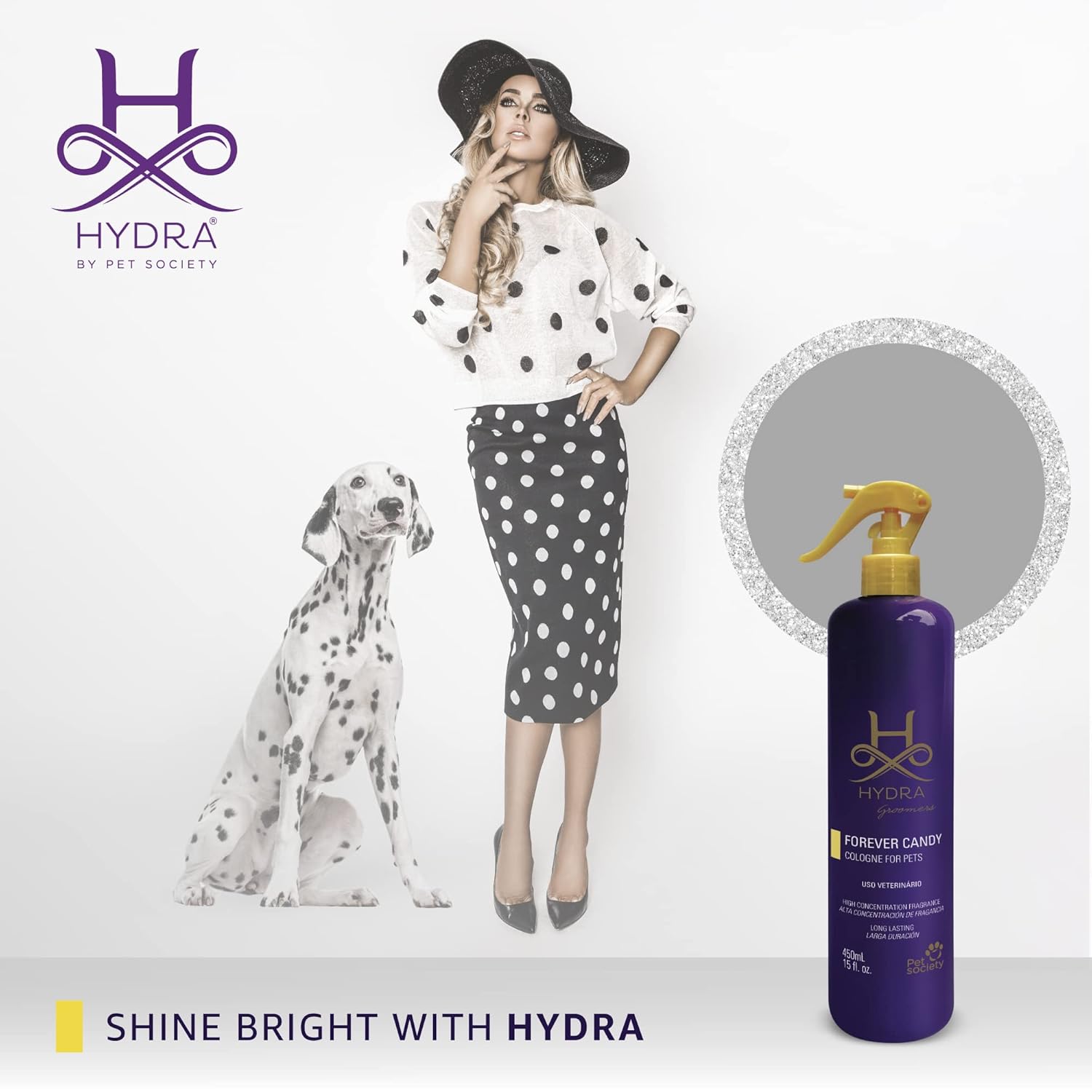 Hydra Forever Candy Pet Cologne, Finishing Cologne for Dogs and Cats, Grooming Spray, 15 FL.OZ