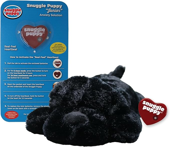 Original Snuggle Puppy Toys for Small Breeds - Heartbeat Puppy for Dogs - Pet Anxiety Relief and Calming Aid - Comfort Dog Toys for Behavioral Training