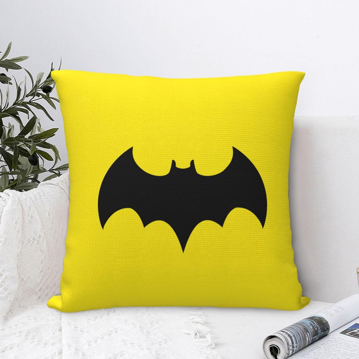 Bat Throw Pillow Covers 18x18 inches Cushion Covers for Couch Home Bed Living Room Decorative Pillow Cases