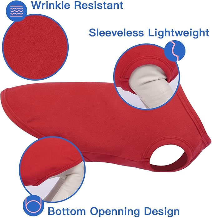 3 Pack Dog Sweater Fleece Vest -Red-L,Warm Classic Pullover | Soft Cozy Sweaters for Dachshunds,Stretchy Lightweight Shirt for Dogs Walking,Park Trips