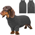 KOESON Medium Dog Sweaters, Warm Sweater for Medium Dogs Female Male, Turtleneck Dog Halloween Sweater with Sleeves, Easy On Pet Sweaters with Sleeves for Beagle, Dachshund, Boston Terrier, Grey, M