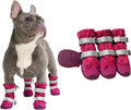Spark Paws Dog Shoes, Waterproof Dog Boots for Medium to Large Dogs, Non Slip, Breathable Dog Booties and Paw Protectors - 4PCS Doggie Hiking Boots with Reflective Straps, Pink Camo, Size 1