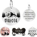 Ultra Joys Personalized Dog & Cat Tags - Stainless Steel, Custom Engraving Front & Back, Round Top, Silver Small