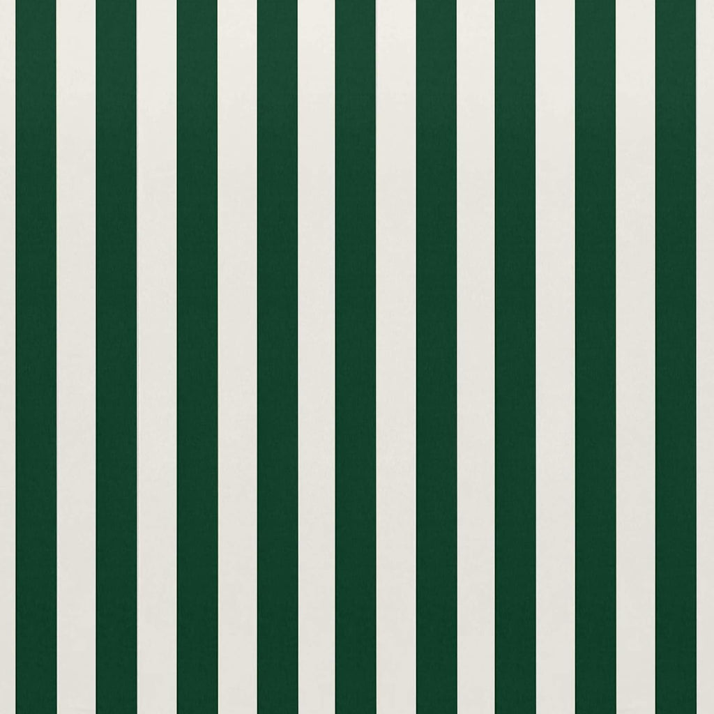 RSH DECOR: Tufted Wicker Loveseat Cushion | 41” x 19" | All-Weather Spun Fabric | Water and Fade-Resistant | Outdoor Settee Cushion for Patio Furniture | Hunter Green & White Stripe