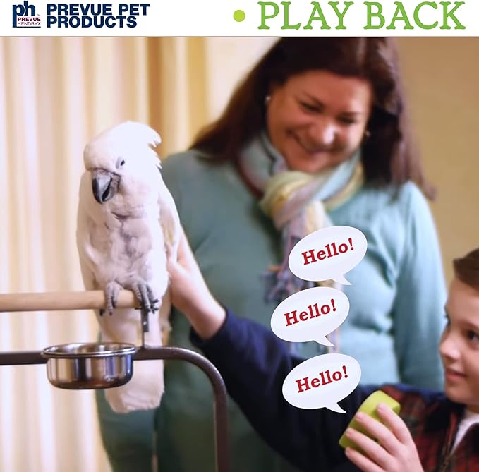 Prevue Hendryx 62900 Mimic Me Voice-Recording Unit for Birds Green Small