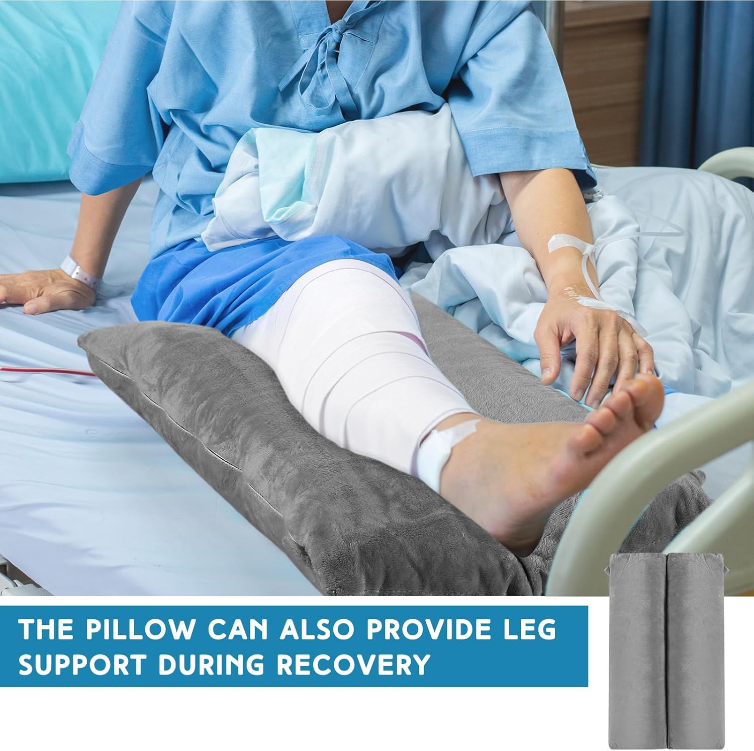 Soaoo Arm Pillows for Adults Pain Relief for Arm Pain Broken Post Surgery Soft Rest Support Pillow Leg Injury(Grey)