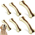 Sosation 6 Pcs Dog Toys for Aggressive Chewers Nylon Beef Flavor Bones Tough Puppy Teething Toys Puppy Chew Bones for Large Medium Small Breed Dogs Puppies Pets Chew Toys(Small Medium Large)