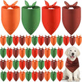 48 Pcs Fall Dog Bandanas Bulk Sublimation Blank Bandanas for Dogs Heat Transfer Triangle Bibs DIY Scarf for Small Medium Large Puppy Pets Halloween Christmas Costume(Red Green Orange Brown)