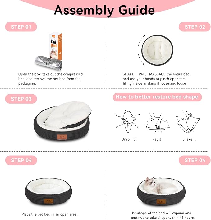 30in Dog Bed Sofa for Small/Medium/Large Dogs, Machine Washable Supportive Foam Pet Couch with Washable Removable Mat and Non-Slip Bottom, Pet Cuddler for Indoor/Outdoor/Car/Cage, Dark Grey