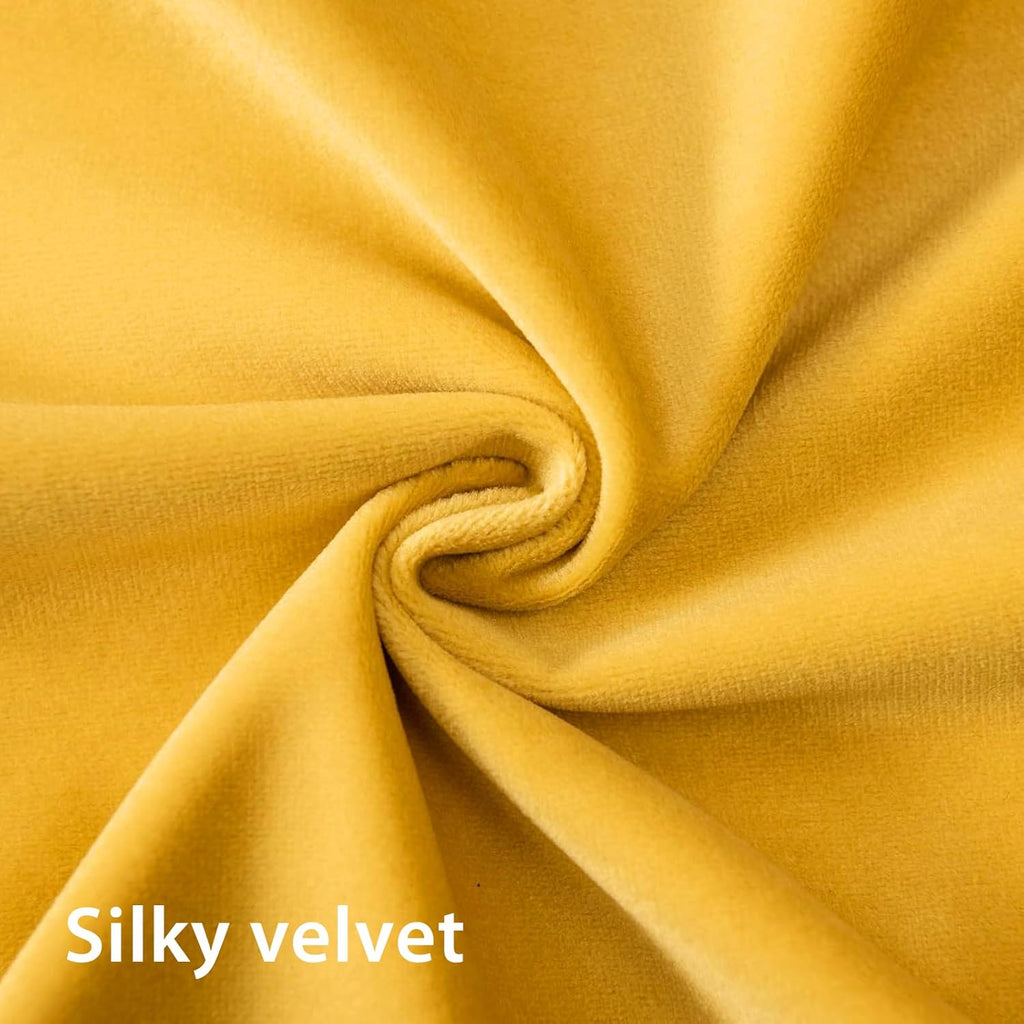 18x18 Inches Yellow Series Pillow Covers for Livingroom and Bedroom, Solid Velvet Throw Pillow Covers for Couch Sofa Deor (Yellow Series, 18x18)