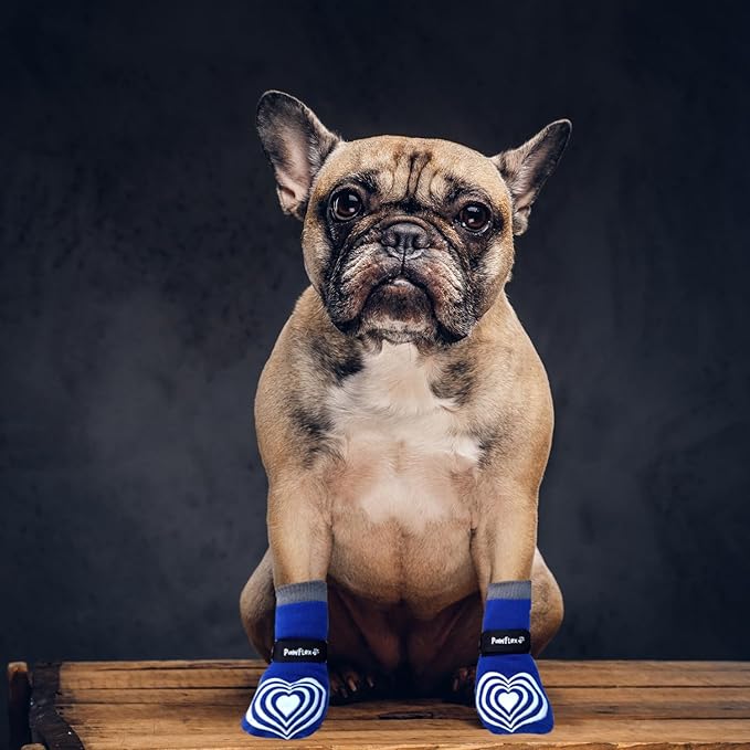 Medical First-Aid Double Sided Anti-Slip Cotton Dog Socks | PawFlex Comfy Pawz Silicone Nonslip at Inner Cuff for No Twisting or Sliding Off | Pet Paw Protection |Wound Care | Traction Control