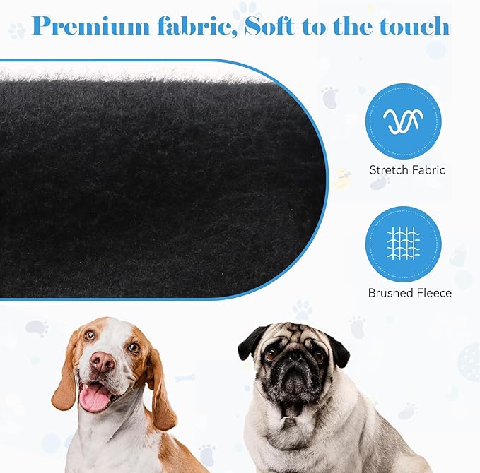 Dog Sweaters for Medium Dogs Dog Hoodie Pet Sweater Soft Solid Brushed Fleece Pet Clothes Hoodie Sweatshirt with Pocket(Black-M)