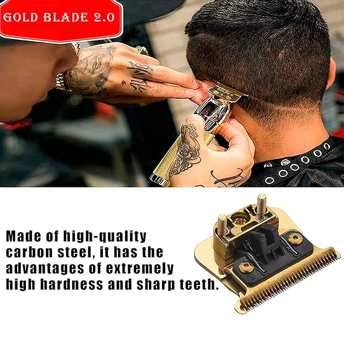 3 Pack FX707Z Replacement Blades Compatible with BaBylissPRO FX787 & FX726 Trimmers, for Outlining Hair Trimmers (FX787) and Trimmers (FX726) -Gold