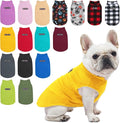 BEAUTYZOO Dog Fleece Vest Sweater Winter Jacket for Small and Medium Dogs with D-Ring Leash Cold Weather Coat Hoodie for XS S M Dogs Boy or Girls, Yellow S