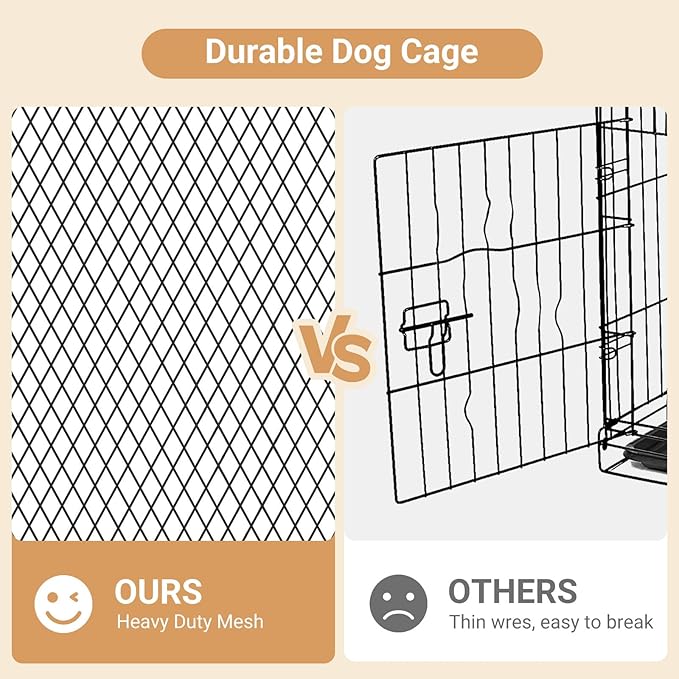 71 Inch Dog Crate Furniture for 2 Dogs，XXL Thick Wooden Double Kennel TV Stand w/Removable Divider - Heavy Duty Indoor Cage for Large Breeds (Gray, 71L* 23.6W* 33.5" H)