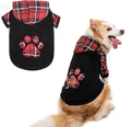 KOOLTAIL Plaid Dog Hoodie Pet Clothes Sweater with Hat and Pocket for Small Medium Large Size Dogs, Soft Winter Warm Dog Cold Weather Coat, Fleece Fall Dog Hooded Sweatshirt for Puppy Cats, Red XL