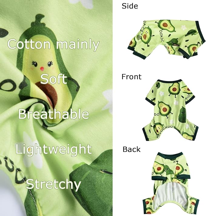 Dog Clothes for Small Dogs Boy Girl, Dog Pajamas Tiny Chihuahua Yorkie Spring Summer Shirt, Cute Puppy Outfit Pjs Jumpsuit Cat Onesie Apparel Pet Clothes