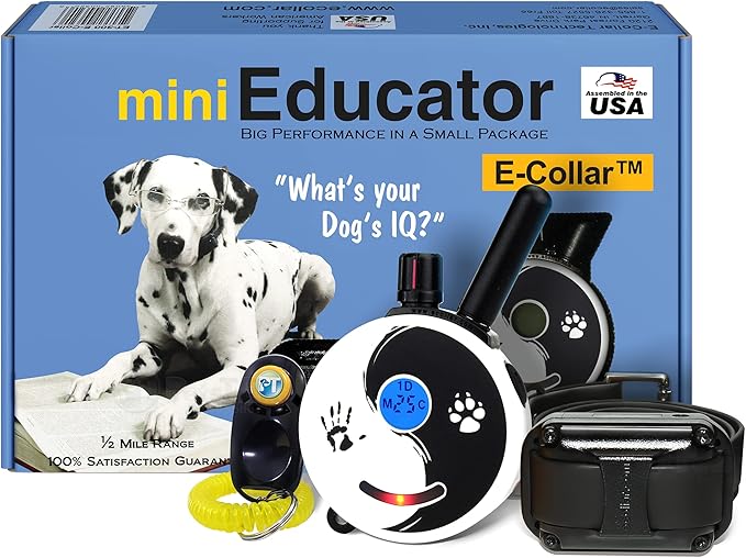 Educator Mini ET-300 Zen - 1/2 Mile Ecollar Dog Training Collar with Remote - Small, Medium, Large Dogs - Static, Vibration & Tone Electric Training Collar for Dogs by E-Collar Technologies
