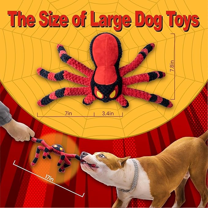 LEGEND SANDY Large Dog Toys to Keep Them Busy, Interactive Dog Toys, Squeaky Crinkle Tug of WarPuppy Toy