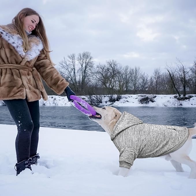 Dog Sweaters for Large Dogs Hoodie Fleece Dog Sweater Soft Clothes Sweatshirt with Pocket Hoodie for Large Dogs(Grey&XXL)