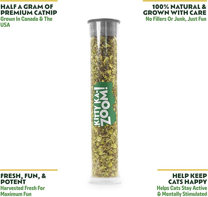 ZOOMIE Jelly Fish - Refillable Catnip Toy + Catnip | High Potency Hand Harvested Fresh Catnip | Soft Plush for Engaging Play