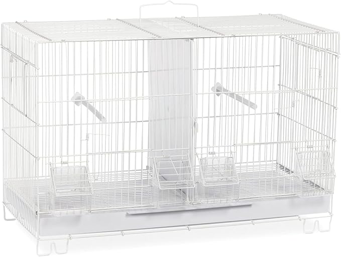 Artisanal Artistry Bird Cage with Handcrafted Design, Intricate Details, Spacious Interior for a Stylish and Comfortable Home White/Large