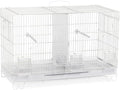 Artisanal Artistry Bird Cage with Handcrafted Design, Intricate Details, Spacious Interior for a Stylish and Comfortable Home White/Large