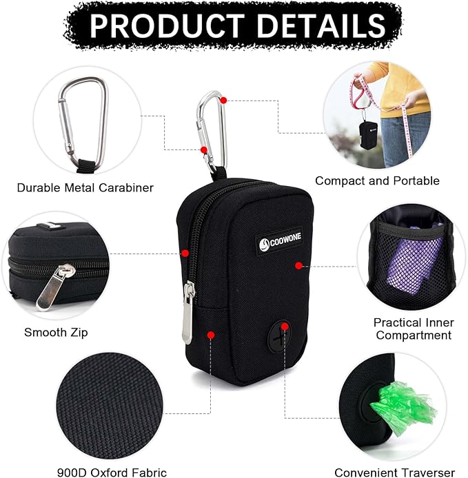 Dog Treat Pouch Dog Poop Bag Holder For Leashes, Pets Snack Container With Inner Mesh Bag, Puppy Supplies Perfect For Training And Walking - Hands Free Dog Waste Bag Dispenser -Dog Travel Accessories