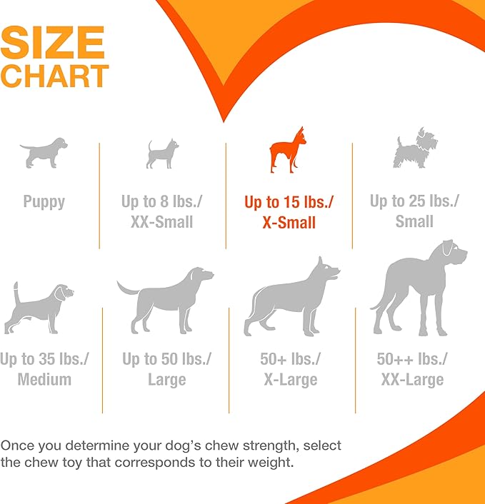 Nylabone Power Chew Classic Bone Chew Toy for Dogs, Durable Dog Toys for Aggressive Chewers, Bacon Flavor, X-Small/Petite - Up to 15 lbs. (1 Count)