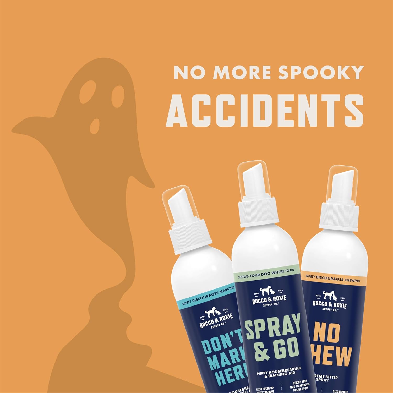 Rocco & Roxie Puppy Potty Training Go Here Spray for Dogs - Attract Dog to Pee in One Spot - Behavior and Housebreaking Aids - Indoor and Outdoor - Tools and Supplies for Dogs and Puppies Made in USA