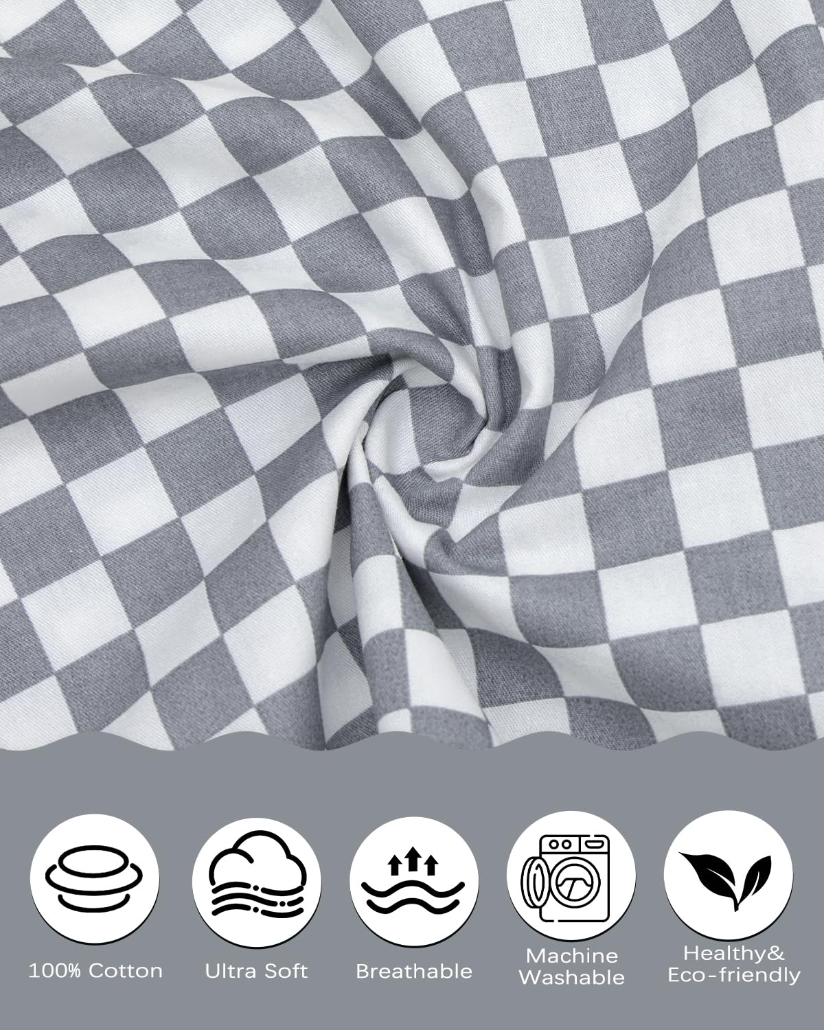 ALVABABY Toddler Pillowcases 2 Pack Organic Cotton Kids Pillow Cover Fit 13"x 18" or 12"x28" Envelope for Girl Boy Sleepy Travel 2TPW34A