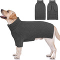 KOESON Dog Sweater for Extra Large Dogs Boy and Girl, Warm Fall Dog Sweater for Halloween, Soft XXL Dog Sweaters with Sleeves for Pitbull, Labrador, Golden Retriever, Doberman, Grey, XXLarge
