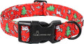 ARING PET Christmas Dog Collar Cute Small Dog Collars, Adjustable Cotton Red Christmas Dog Collars Puppy Collar for Small Medium Large Boy and Girl Dogs