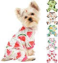 Dog Clothes for Small Dogs Boy Girl, Dog Pajamas Tiny Chihuahua Yorkie Spring Summer Shirt, Cute Puppy Outfit Pjs Jumpsuit Cat Onesie Apparel Pet Clothes