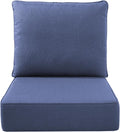Luxury Outdoor Seat Cushion Set-22 x 24 x 6 Inch Outdoor Chair Cushions with Water Resistant & Removable Cover Outdoor Cushions for Patio Furniture Chair Sofa Couch