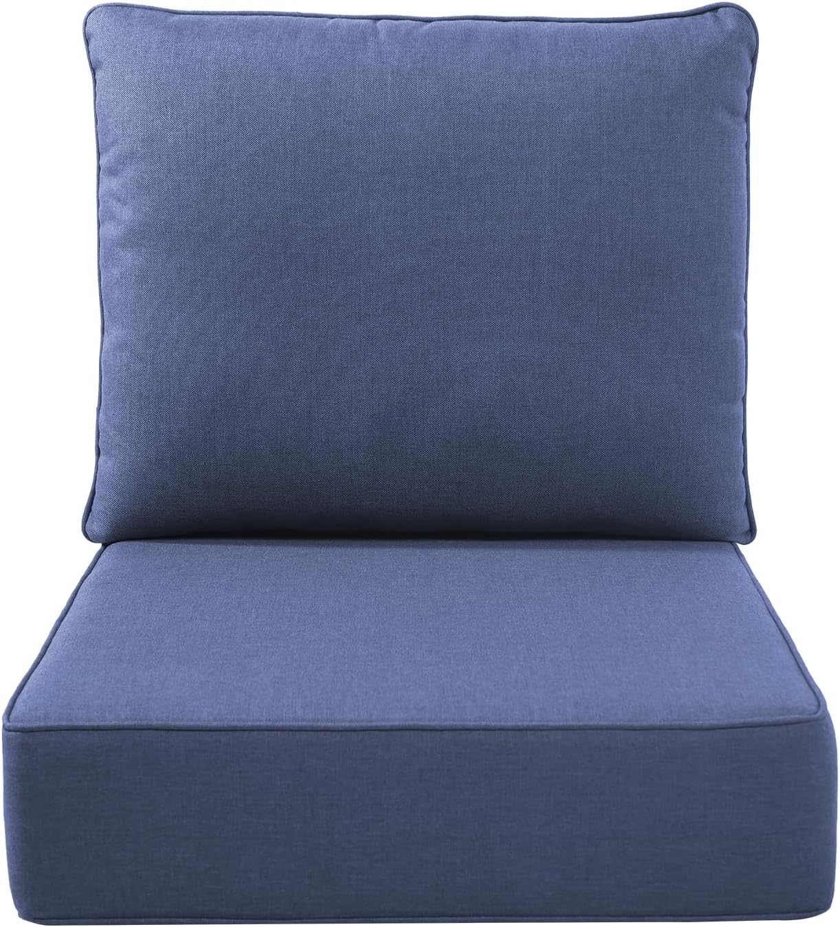 Luxury Outdoor Seat Cushion Set-22 x 24 x 6 Inch Outdoor Chair Cushions with Water Resistant & Removable Cover Outdoor Cushions for Patio Furniture Chair Sofa Couch