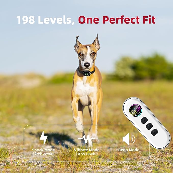 2025 Upgraded Shock Collar for Dogs, Dog Training Collar with Remote Control for Medium Large Dogs, 3 Training Modes - Beep, Vibration and Shock with Safety Lock, IPX7 Waterproof, Rechargeable,Black