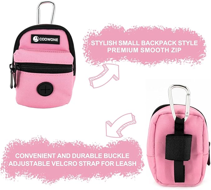 Dog Treat Pouch Dog Poop Bag Holder for Leashes, Pets Snack Container With Inner Small Bag, Puppy Supplies Perfect for Training and Walking